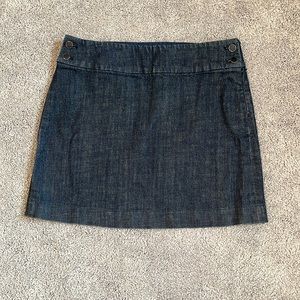J crew outlet denim mini skirt size 4